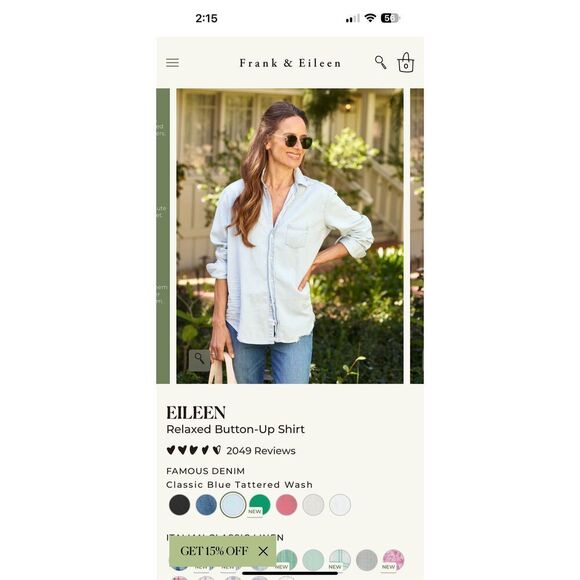 Frank & Eileen EILEEN Relaxed Button-Up Shirt - Picture 1 of 8